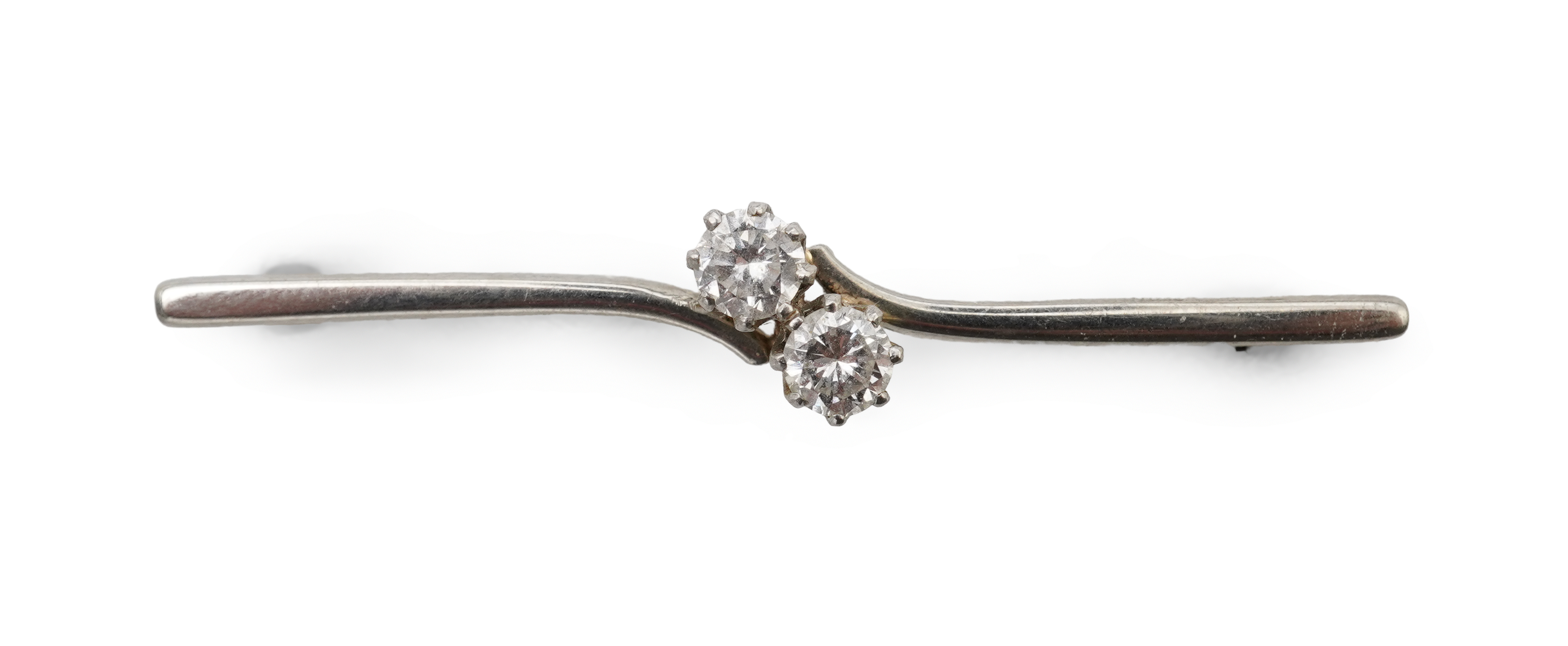 A diamond bar brooch